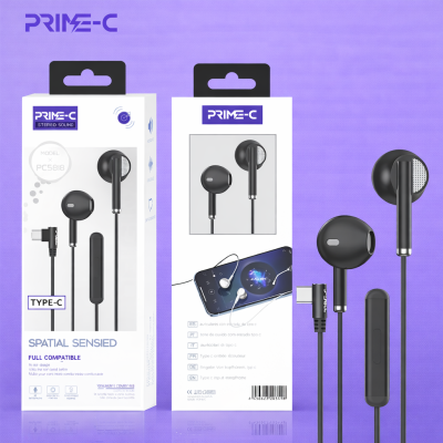 Auriculares Type-C con Microfono Formato L PC5818-NEGRO