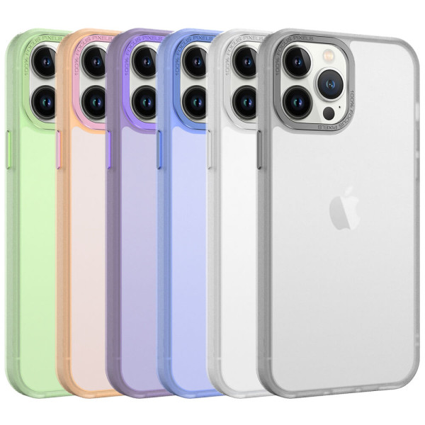 Estojo transparente com borda de metal para iPhone 13 Pro