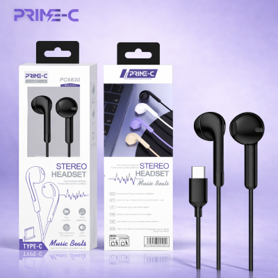 Auriculares Type-C con Microfono PC5830-BK