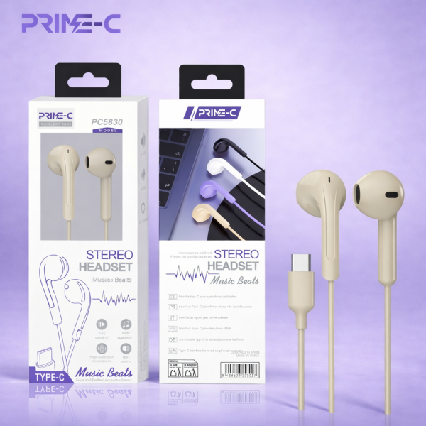 Auriculares Type-C con Microfono PC5830-KA