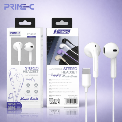 Auriculares Type-C con Microfono PC5830-WH