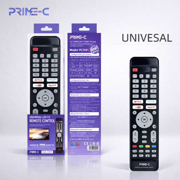 Mando Universal para Television Sin Instalacion para Usar PC7601