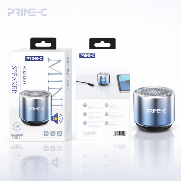 Mini Altavoz Metal Inalambrico Bluethoth de 3W PC6201-AZUL