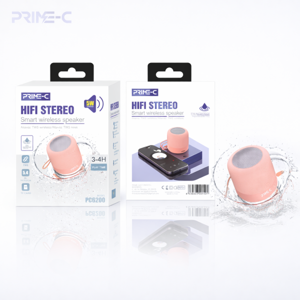 Mini Altavoz Inalambrico Bluethoth de 3W PC6200-PINK