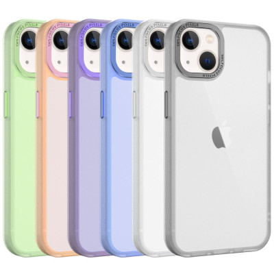 Estojo transparente com borda de metal para iPhone 13