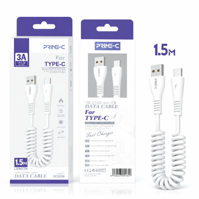 Cable USB - Type-C 3A 1.5M Carga Rápida y Segura PC8806