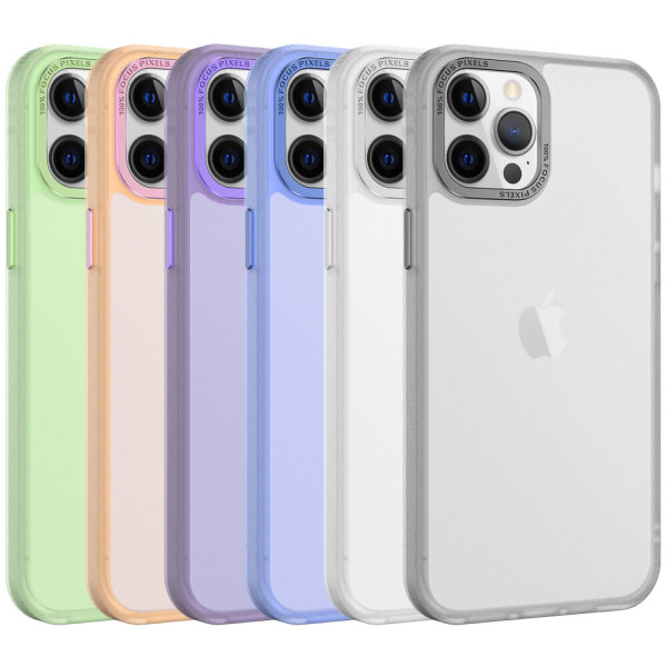 Funda Semitransparente con borde de Metal para iPhone 12 Pro Max