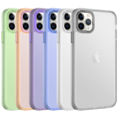 Funda Semitransparente con borde de Metal para iPhone 11Pro Max