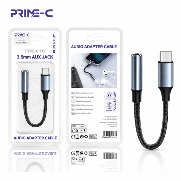 Cable Audio Jack 3.5MM a Type-C PC512