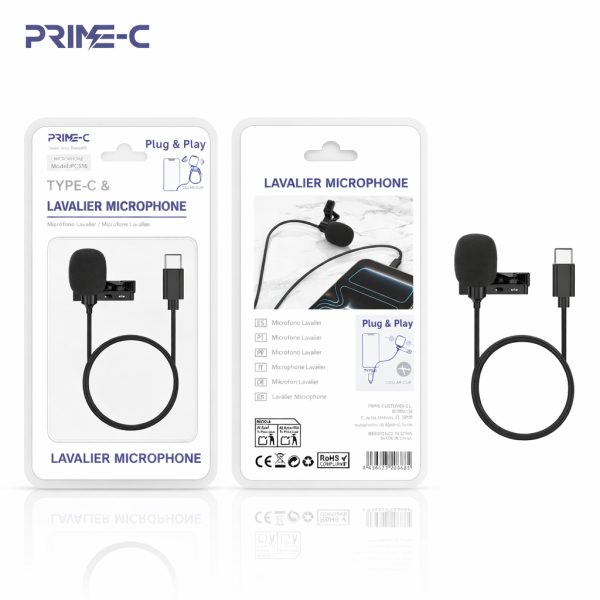 Microfono con cable Type-C pra IOS o Android PC516