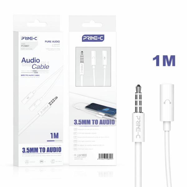 Cable Audio Hembra Jack 3.5mm a jack 3.5mm PC5807