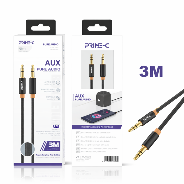 Cable Audio Jack 3.5mm a jack 3.5mm PC5811-3M
