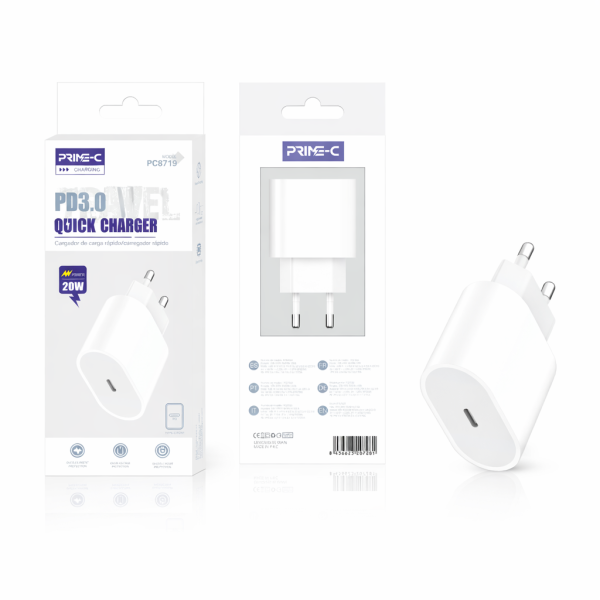Cargador 20W Type C QC Completa PC8719-WH