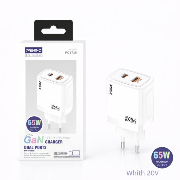 Cargador 65W Type C QC 1USB Completa PC8730