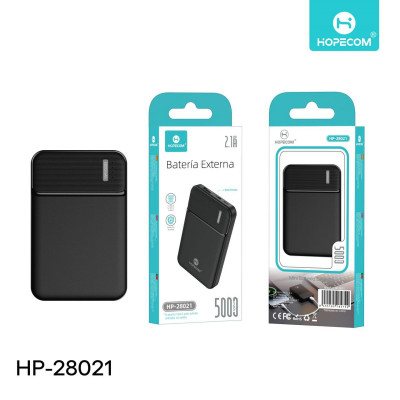 Bateria Externa 5000 mAh Power Bank Negro