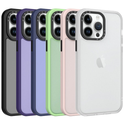 Transparent case with plastic edge for iPhone 14 Pro