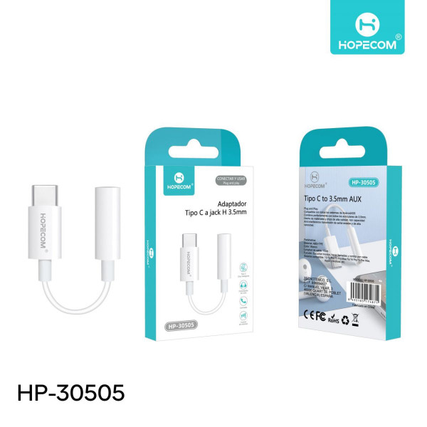Adapdator Jack Hembra - Tipo C Macho HP-30505