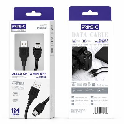 Cables USB 2.0 a Mini USB 5 Pin PC8836