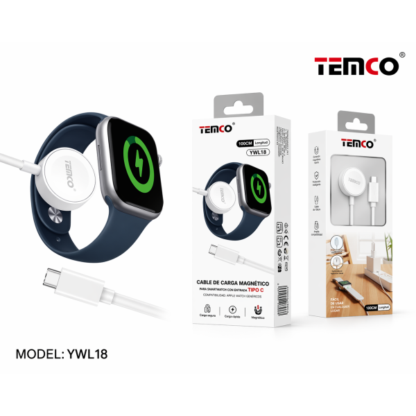 YWL18 Cargador Magnetico Con Clavija Tipo C De Apple Watch