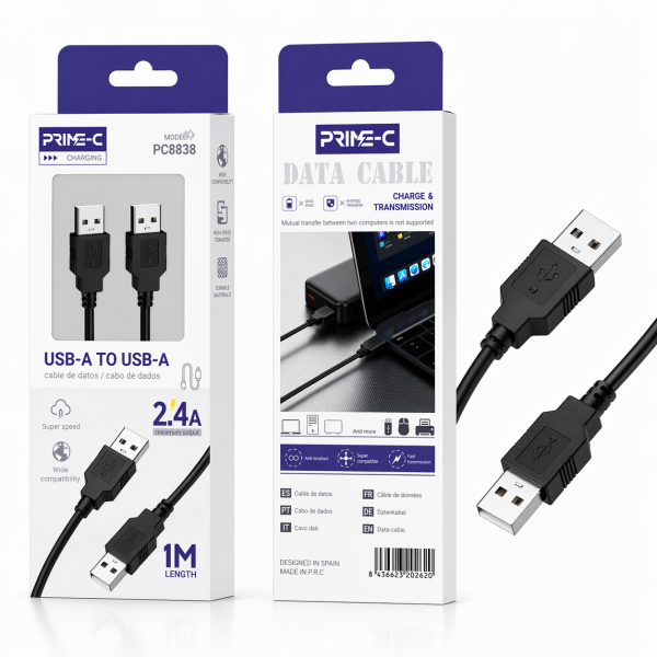Cable USB 2.0 1M a USB PC8838