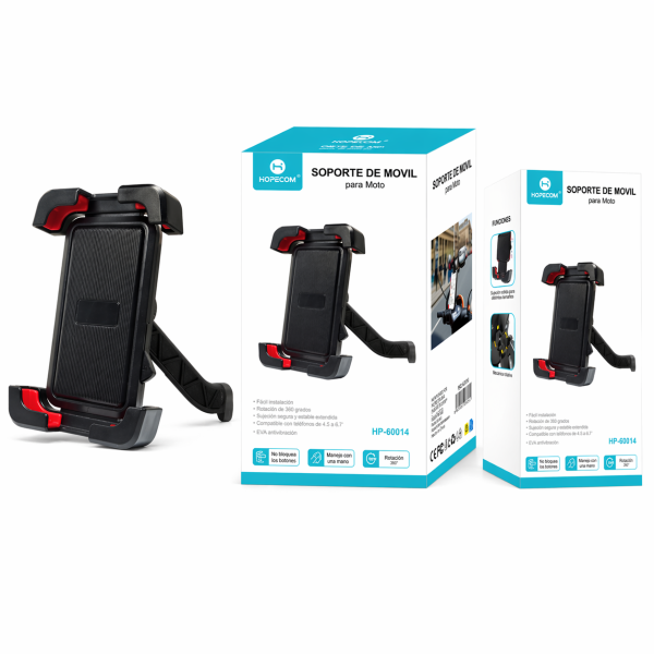 Soporte de Móvil para Moto Ajustable Antivibración