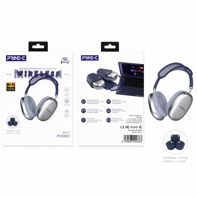 Cascos Inalambrico Bluetooth PC5901-AZUL