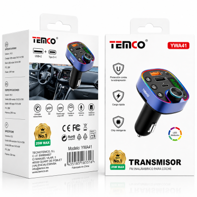 25W Bluetooth FM Car Transmitter USB-C