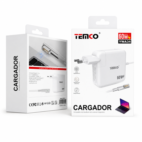 YWA34 Cargador Macbook Magsafe 60W