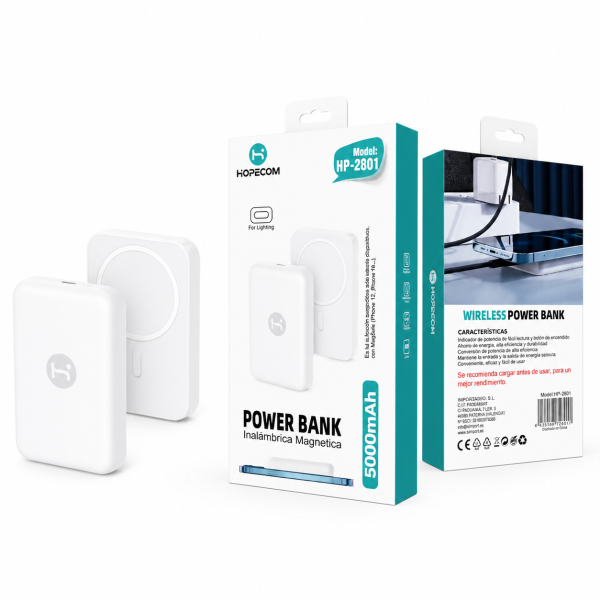 Bateria Externa Inalambrica Magnetica 5000 mAh Power Bank
