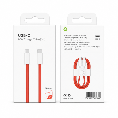 Cable Type-c - Type-c de 60w en Cable Naranja
