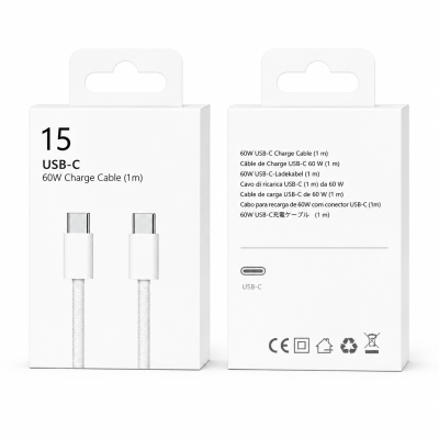 Cable 60W Type-C To Type-C 1M para Estilo Nylon iPhone 17 VY-039