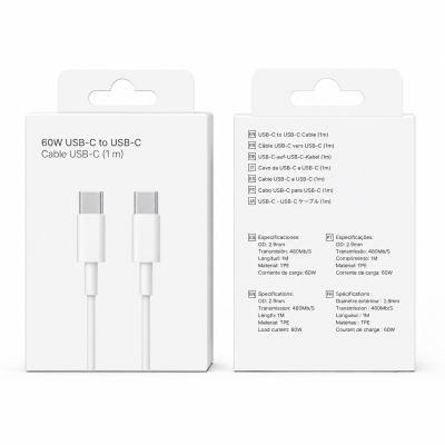 Cable 60W Type-C to Type-C 1M VY-033