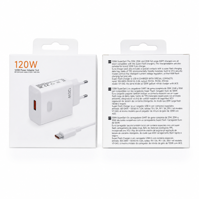 Cargador 120w USB-Type C Carga Rapidad VY-043