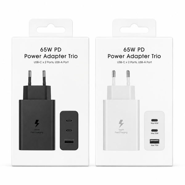 Cargador Adaptador de 65W Carga Rapida USB a Type c a Type c