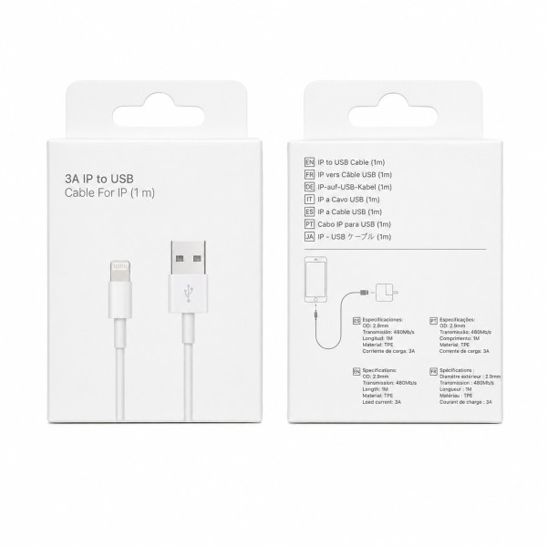 Cable 3A USB To Lightning 1M Para iPhone VY-036