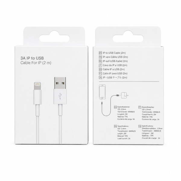 Cable 3A USB To Lightning 2M Para iPhone VY-037