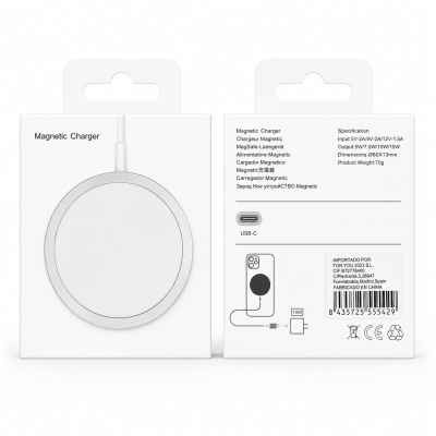Cargador Inalambrico Magnetico en Type-C