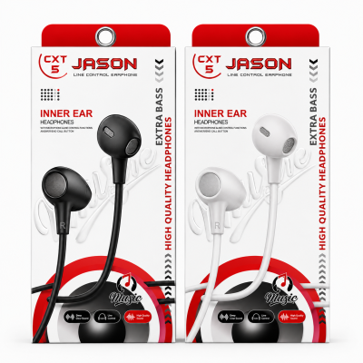 Auriculares Jack 3.5mm CXT5 con Micrófono de 120 cm Ideales para Llamadas y Música de Alta Calidad