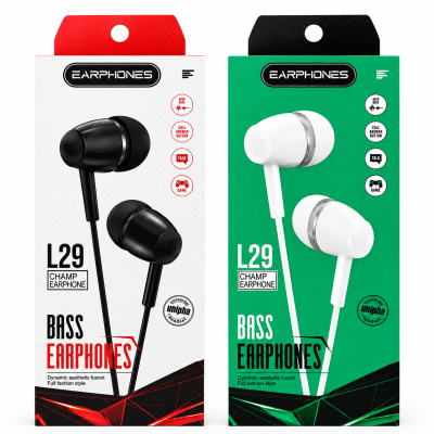 Auriculares Jack 3.5mm L29 con Micrófono de 120 cm Ideales para Llamadas y Música de Alta Calidad