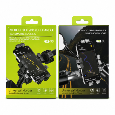 Soporte para Bicicleta o Motocicleta YF90-DC, Ajustable y Resistente con Fijación Segura para Móviles