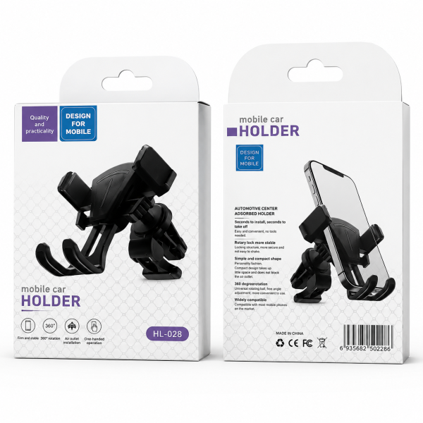 Mobile support for car grade with stable hook clip