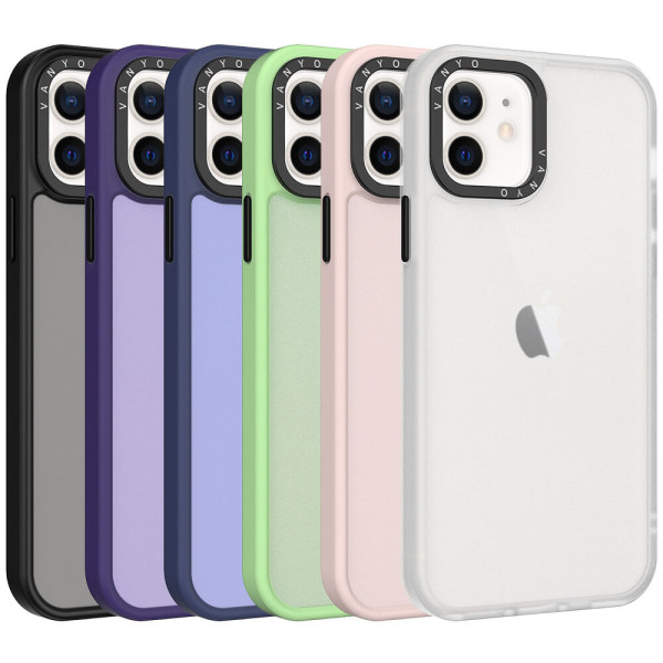 Transparent case with plastic edge for iPhone 12 / 12 Pro