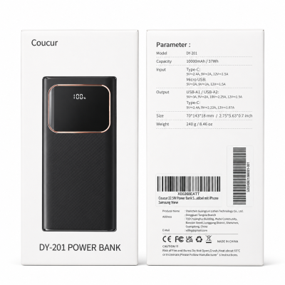 Bateria Externa 10000 mAh Power Bank 22.5W