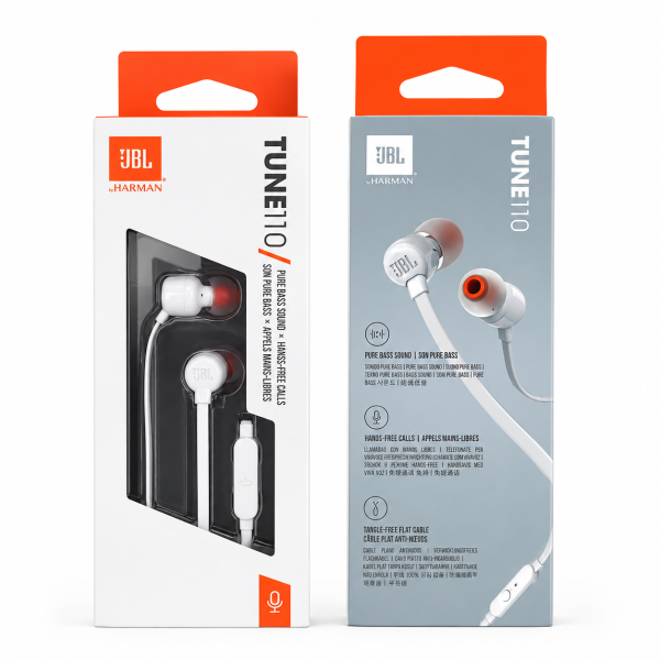 Auricular JBL TUNE 110 en Blanco