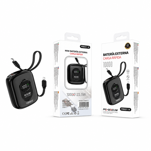 Bateria Externa 10000 mAh 22.5 W con Varios Colores