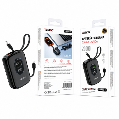 Bateria Externa 20000 mAh 22.5 W con Varios Colores