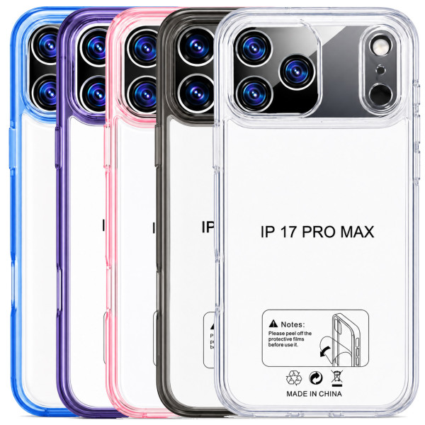 Funda Transparente con Borde de Color para iPhone 17