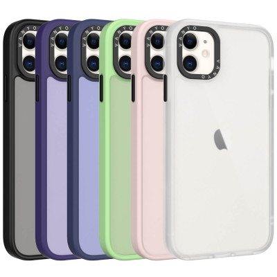 Estojo transparente com borda de plástico para iPhone 11
