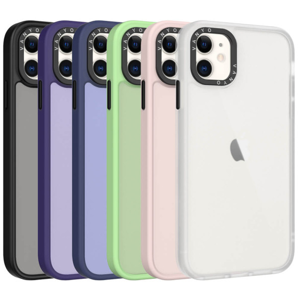 Estojo transparente com borda de plástico para iPhone 11