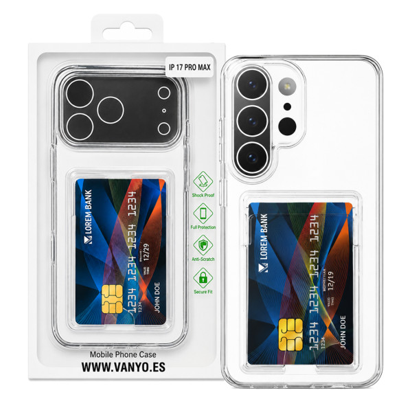 Funda Transparente Premiun con Tarjetero para Samsung S26 Ultra